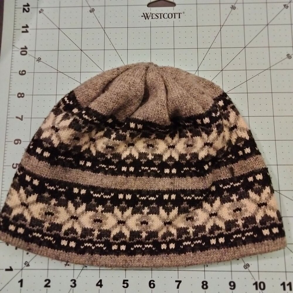 Knit Beanie Hat Eco Friendly Wool Blend Black Gray The Renewable Resource USA - Picture 4 of 7